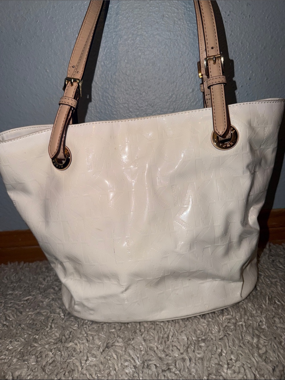 Michael Michael Kors Women’s Tote Bag with Tan Handles - Picture 2 of 12